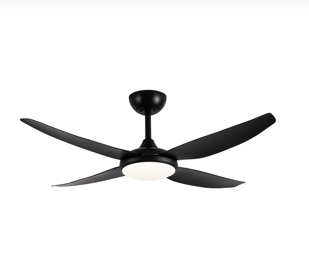 AMARI 52" DC 4 BLADES CEILING FAN 24W DIM CCT LED - BLACK - 21721/05