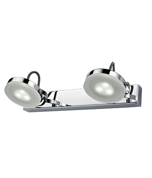 WALL INT S/M CITY LED ADJ 2LT BAR CH WW 3000K 2X 3W SEATTLE2 CLA LIGHTING