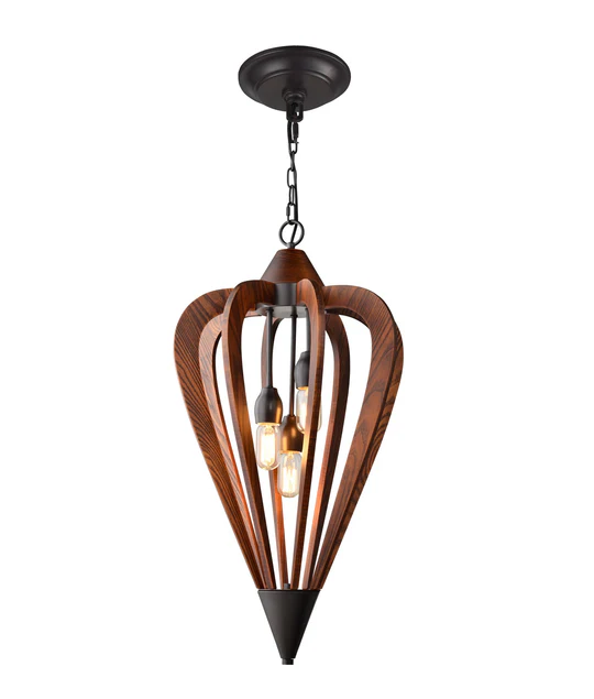 Cla Lighting Pendent 3 X ES 60W(MAX) Tuscan Coffee Cherry Wood SENORITA2 Cla Lighting