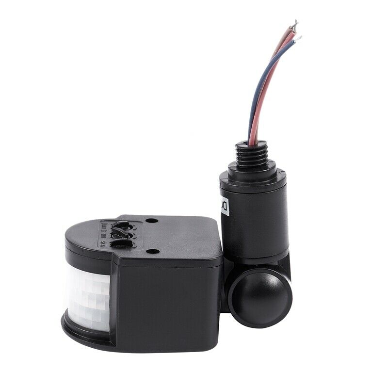 Outdoor 12V DC Automatic Infrared PIR Motion Sensor Switch for LED Light Black