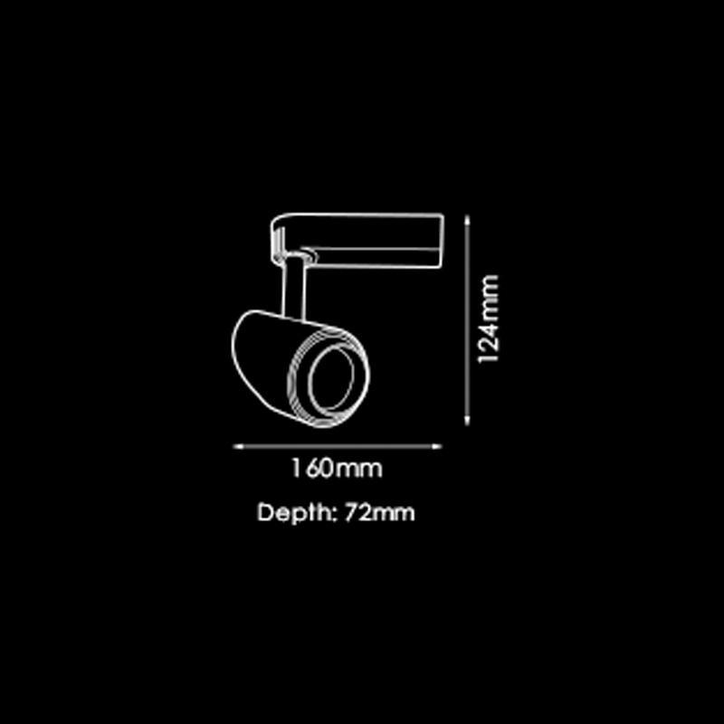 Polo LED dimmable tracklight Suits 3 Wire Track 3000k Warm White - 52110