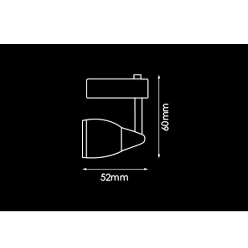 Shuttle Tracklight LED 9W Dimmable 6000K 100° Chrome-White Lusion - 52101