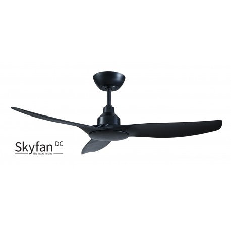 SKYFAN - 48"/1200mm Glass Fibre Composite 3 Blade DC Ceiling Fan - Black - Indoor/Covered Outdoor - SKY1203BL