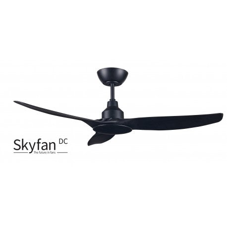 SKYFAN - 52"/1300mm Glass Fibre Composite 3 Blade DC Ceiling Fan - Black - Indoor/Covered Outdoor - SKY1303BL