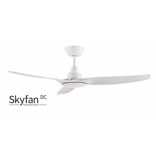 SKYFAN - 52"/1300mm Glass Fibre Composite 3 Blade DC Ceiling Fan - White - Indoor/Covered Outdoor - SKY1303WH