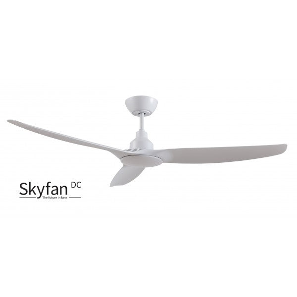 SKYFAN - 60"/1500mm Glass Fibre Composite 3 Blade DC Ceiling Fan - White - Indoor/Covered Outdoor - SKY1503WH