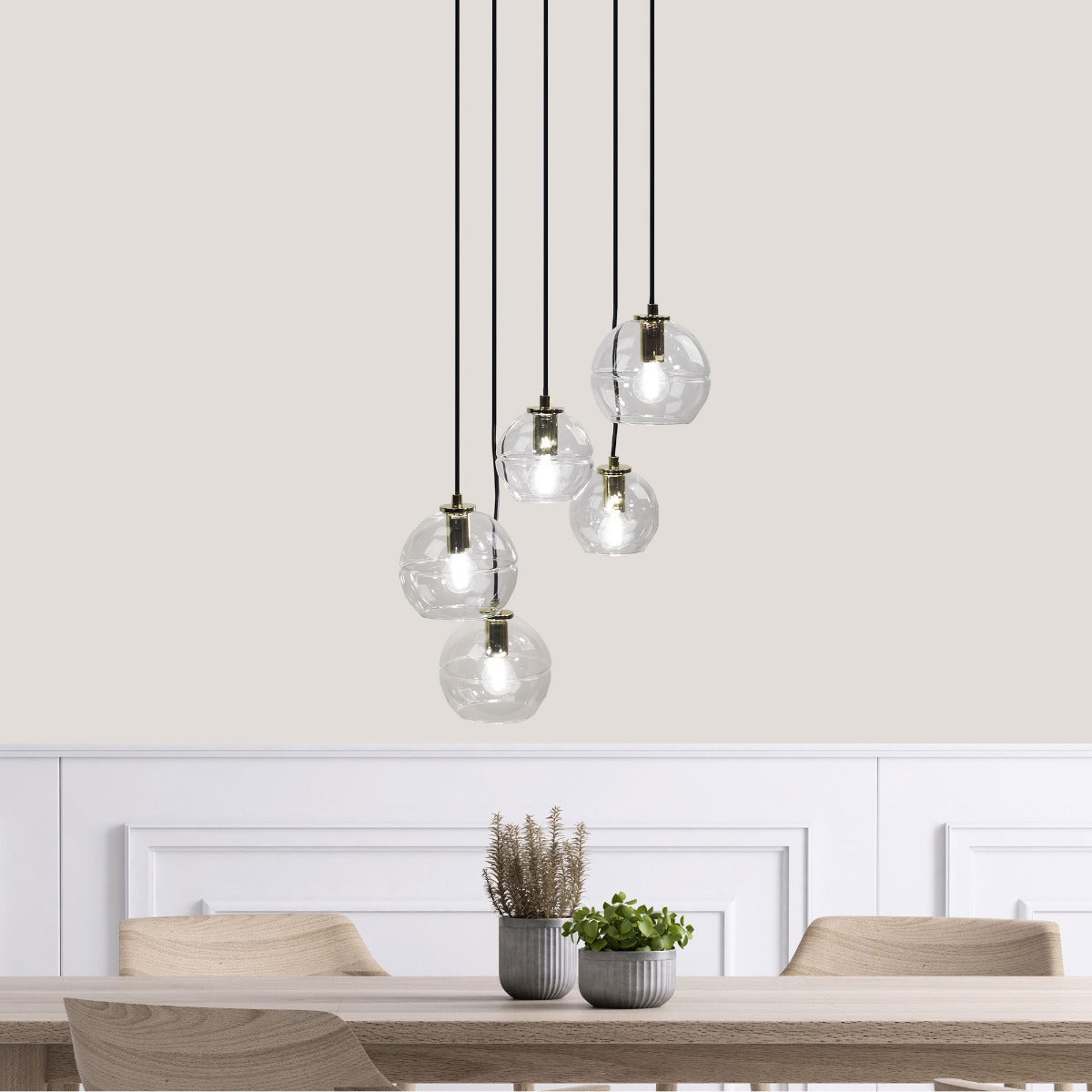 RENO.5 MULTI LIGHT DROPPER CLEAR GLASS SL63825CL