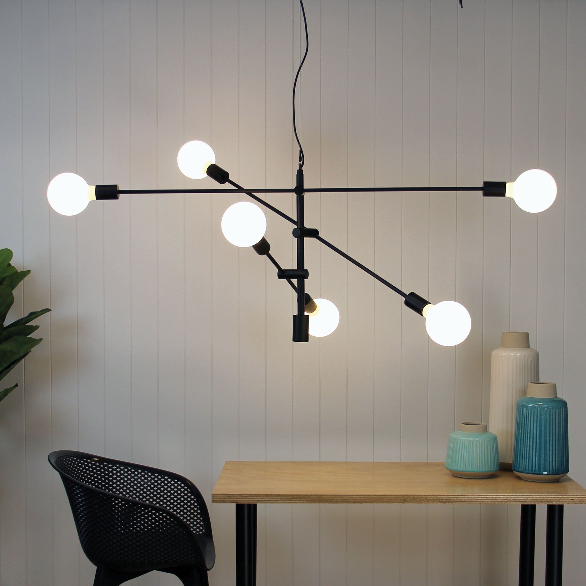 CHELSEA.120 Black Large Contemporary Pendant - SL64407BK