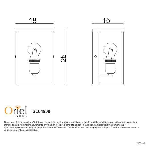OAKLAND 1 Hamptons Style Outdoor Wall Sconce - SL64908BK