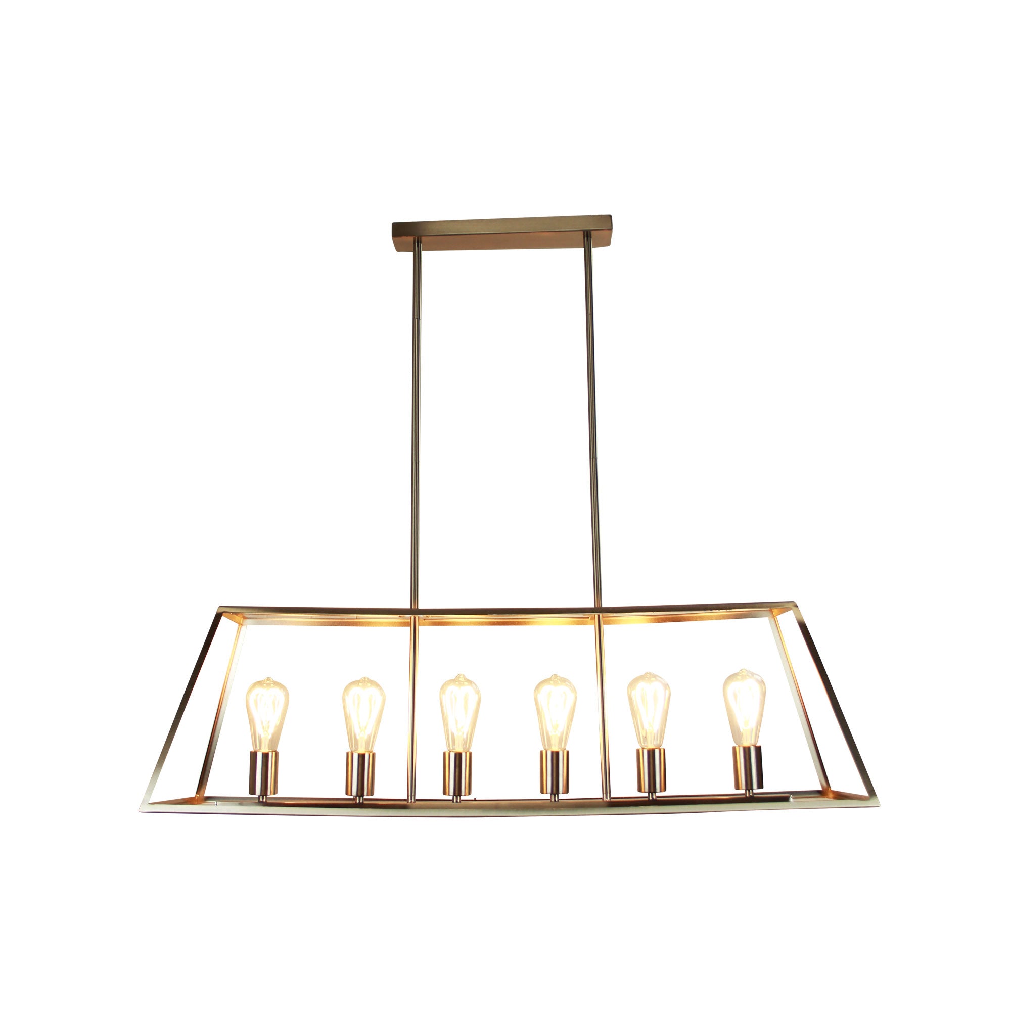 SOUTHPORT.100 Brushed Chrome 6-Light 100cm Urban Retro Pendant - SL66906BC