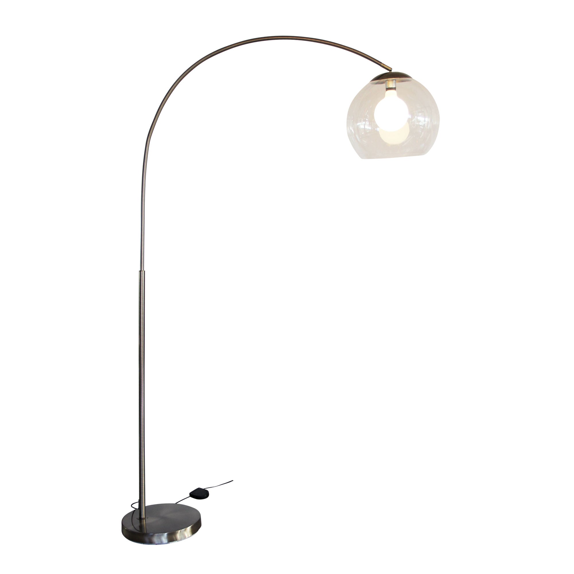 OVER Antique Brass Large Arc Lamp with Acrylic Shade - SL91207AB