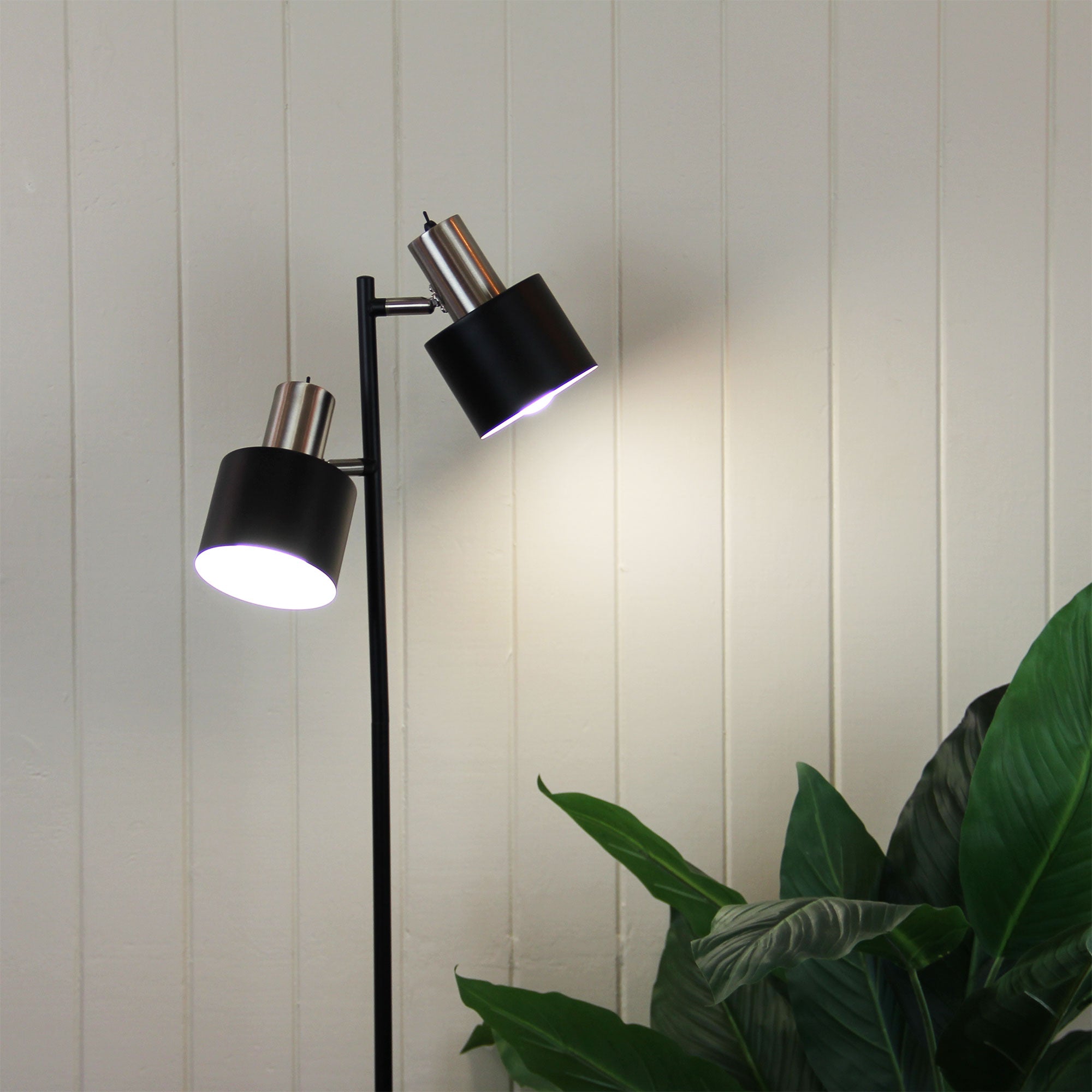 ARI TWIN FLOOR Mid-Century Task Lamp with Brushed Chrome - SL98787/2BC