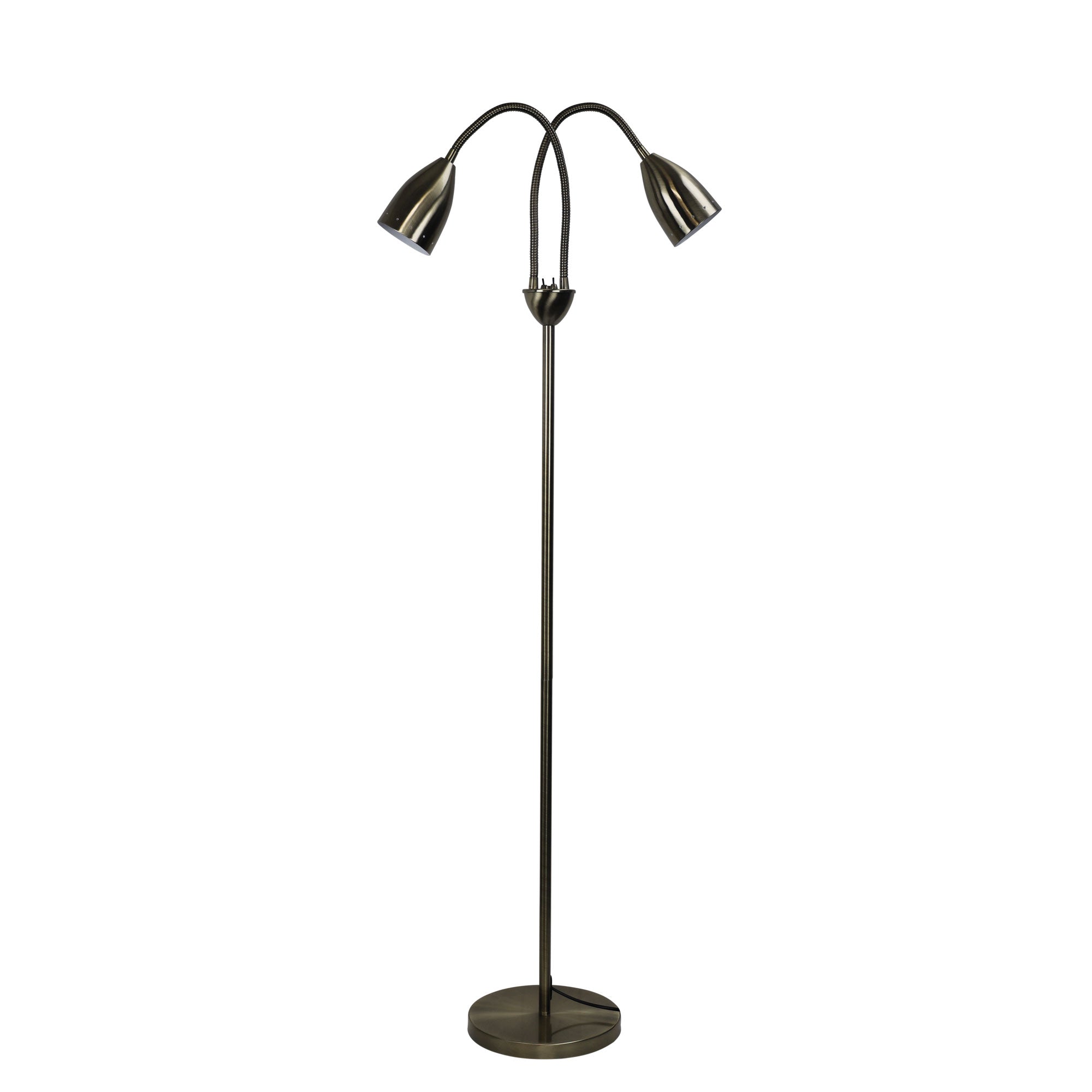 STAN TWIN FLOOR LAMP ANTIQUE BRASS - SL98822AB