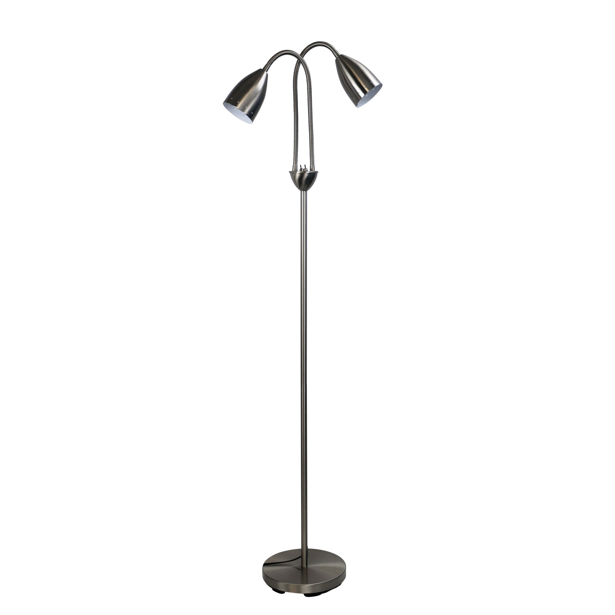 STAN TWIN FLOOR LAMP BRUSHED CHROME - SL98822BC