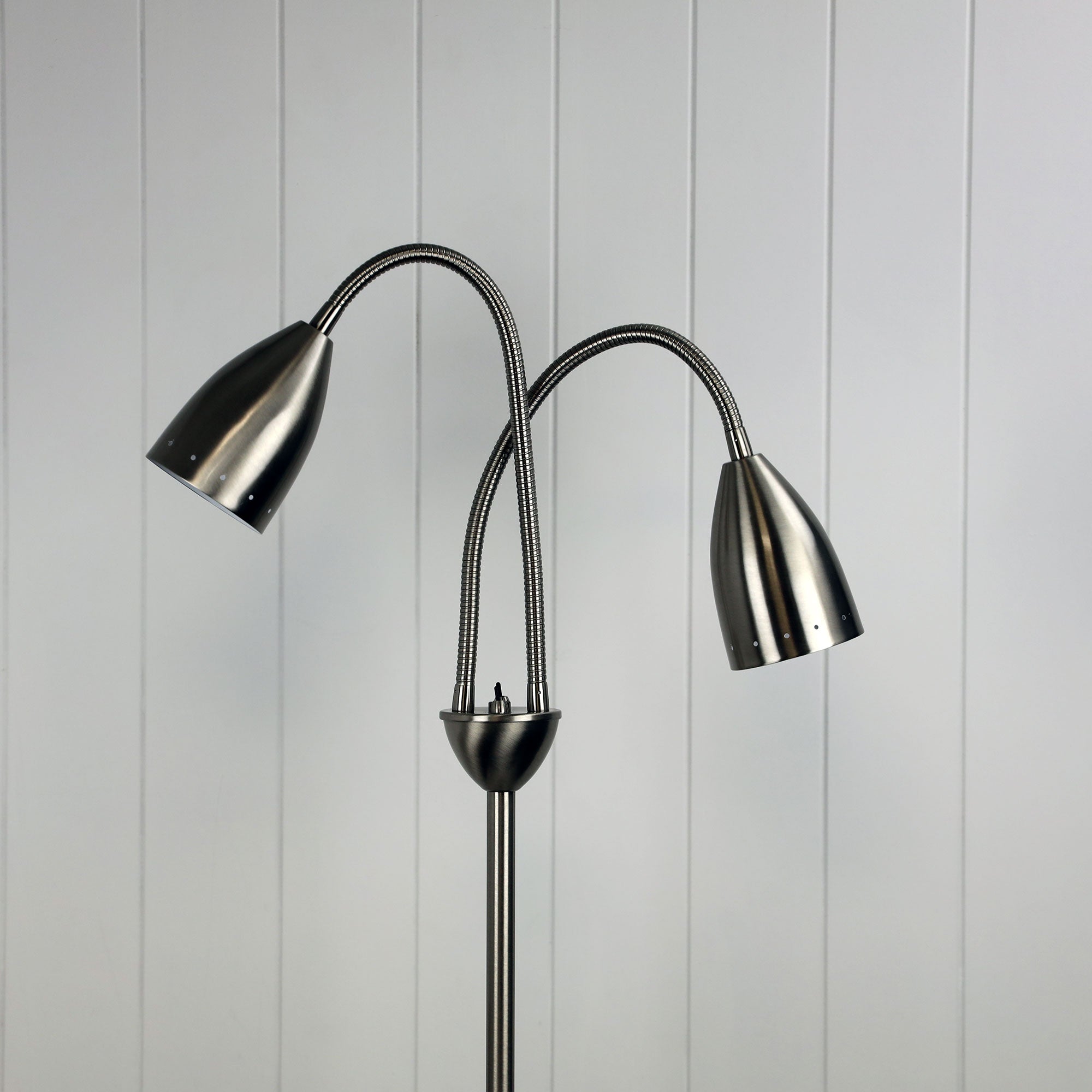 STAN TWIN FLOOR LAMP BRUSHED CHROME - SL98822BC