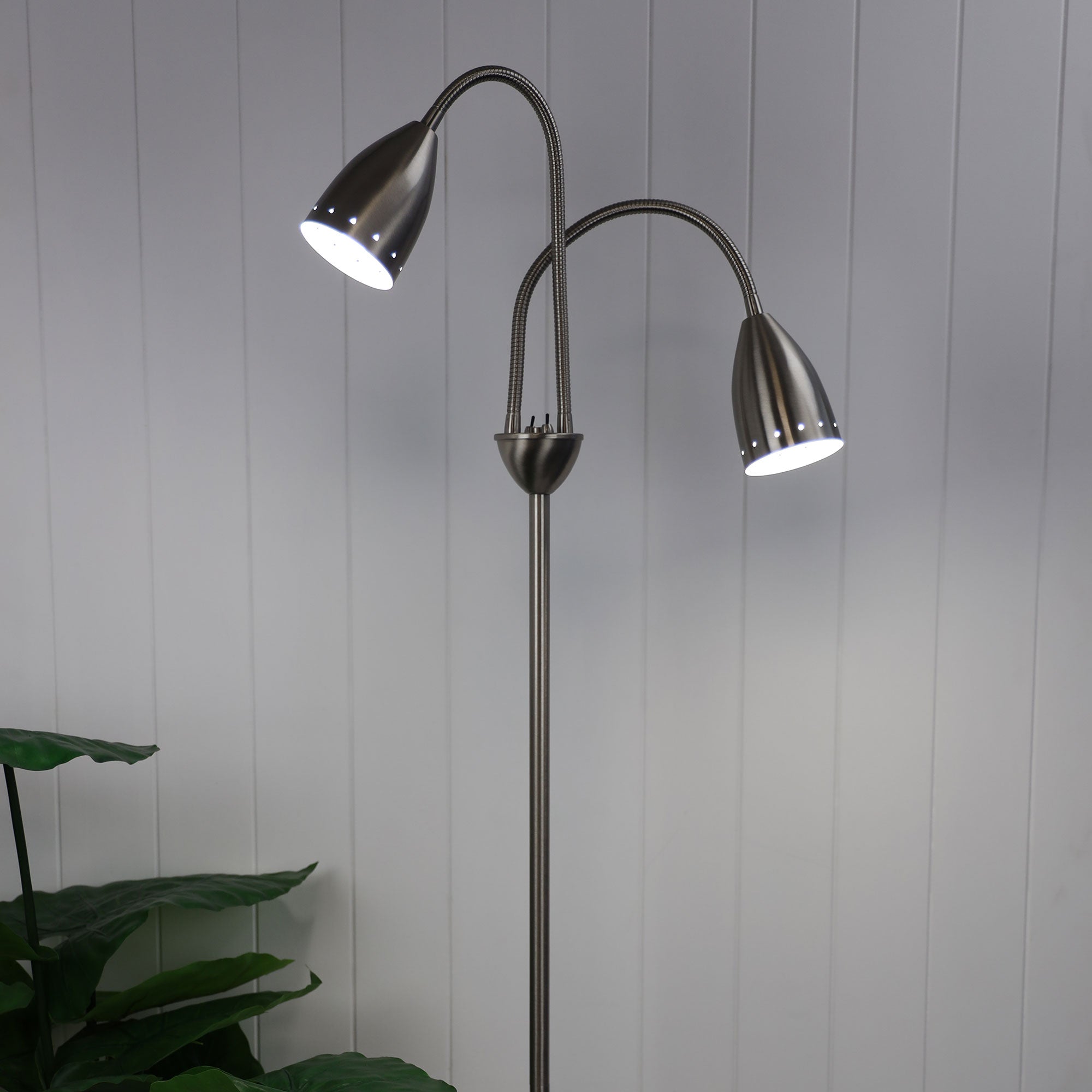 STAN TWIN FLOOR LAMP BRUSHED CHROME - SL98822BC