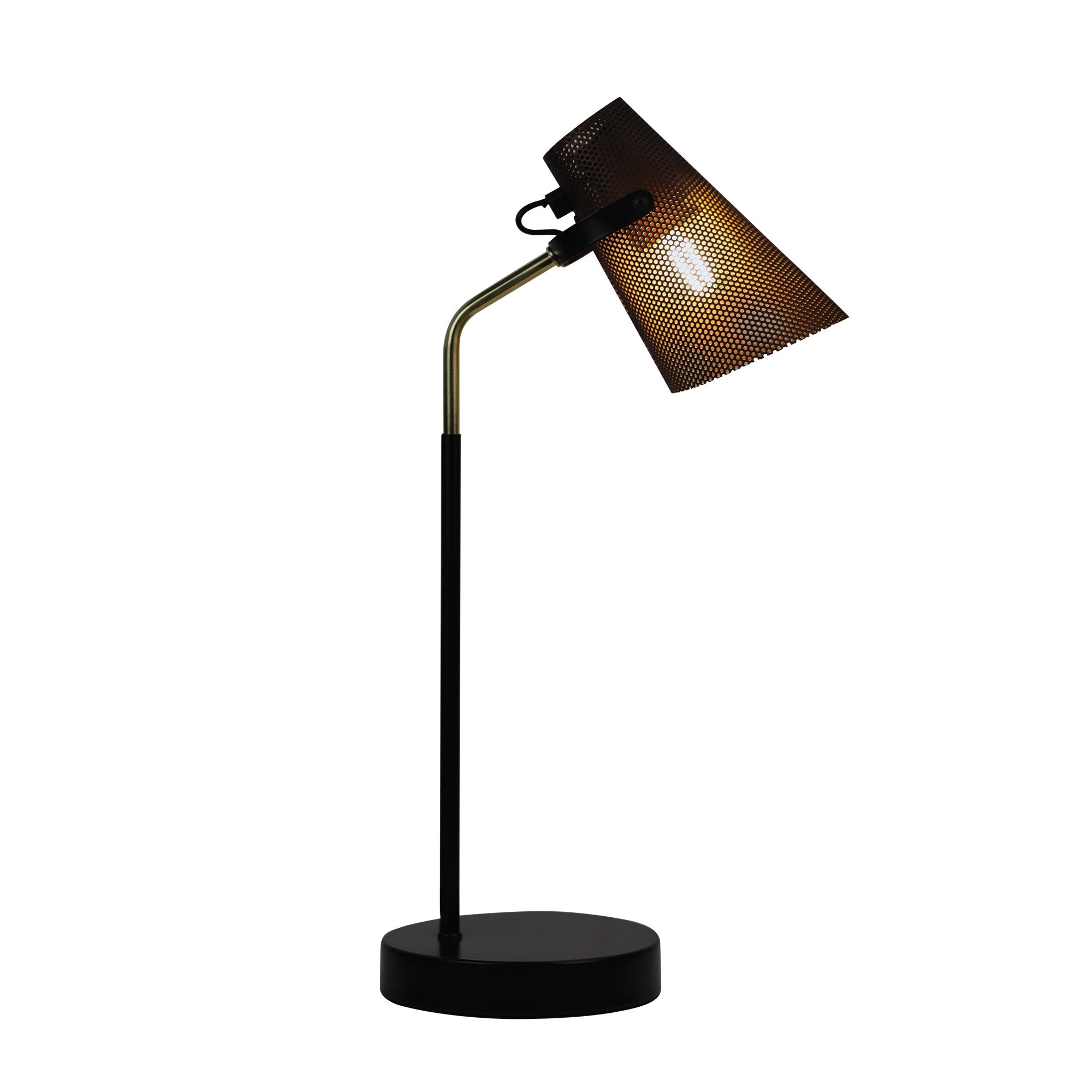 PERFO DESK LAMP BLACK & BRASS DESK LAMP - SL98831AB