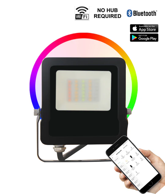 LED Smart Dimmable 5000K+RGB Flood Lights SMTFLOOD2