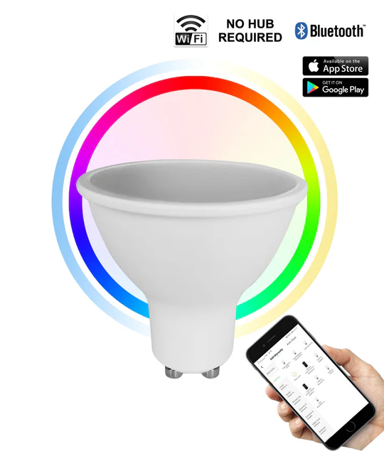 LED Smart Dimmable RGB+Tri-CCT GU10 Globe SMTGU101