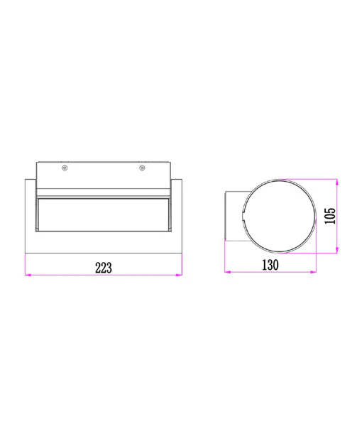 Exterior LED Adjustable Eyelid Surface Mounted Wall Lights SOMBRA02