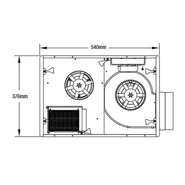Martec Vapour 3-in-1 Bathroom Fan Heater, Light and Exhaust - MBHV2000W