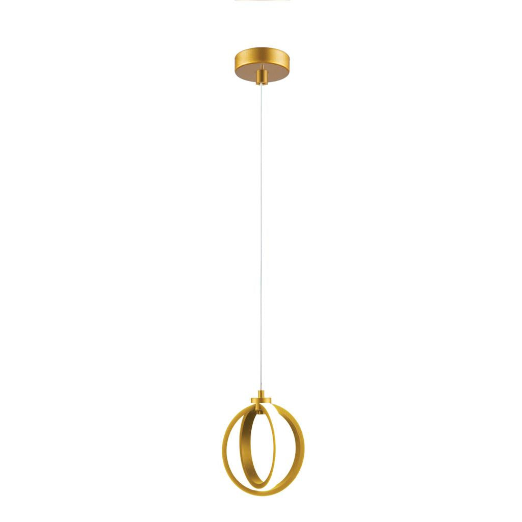 SPIN-PDT 12W LED TWIN RING PENDANT D170MM TRIO SATIN BRASS 22727