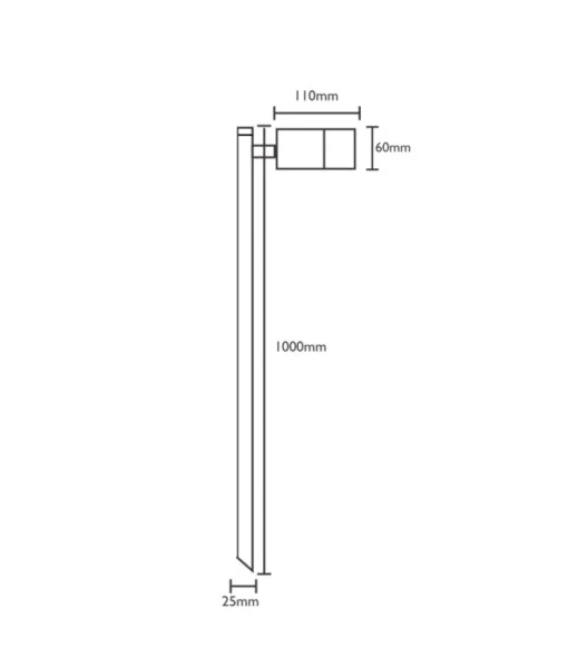 MR16 Garden Spike Lights Single Adjustable SPM1ALBL