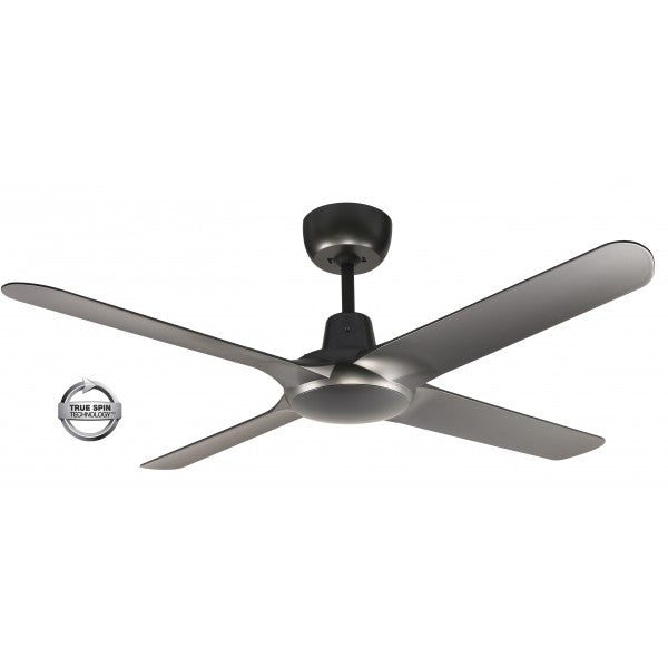 SPYDA - 56"/1400mm Fully Moulded PC Composite 4 Blade Ceiling Fan in Titanium - Indoor/Outdoor/Coastal (not light adaptable) - SPY1424TI