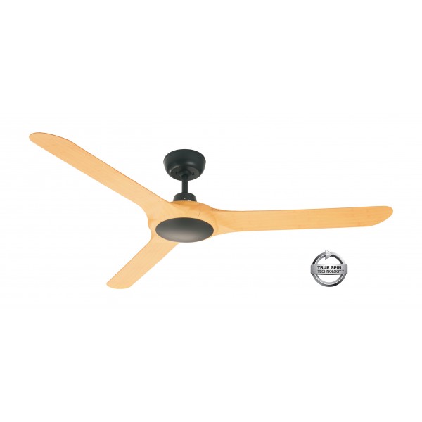 SPYDA - 62"/1570mm Fully Moulded PC Composite 3 Blade Ceiling Fan in Bamboo - Indoor/Outdoor/Coastal (not light adaptable) - SPY1573NBAM
