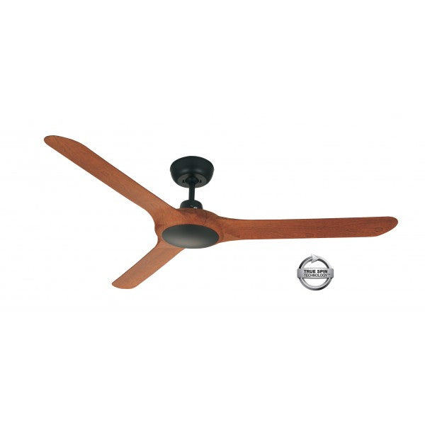 SPYDA - 62"/1570mm Fully Moulded PC Composite 3 Blade Ceiling Fan in Teak - Indoor/Outdoor/Coastal (not light adaptable) - SPY1573NTK