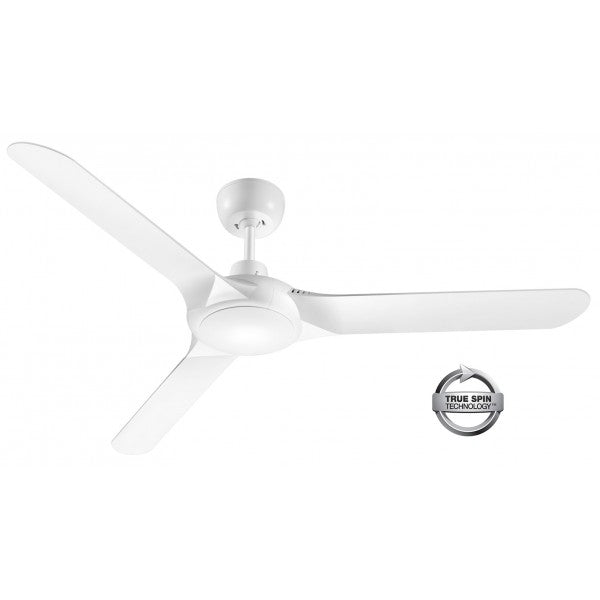 SPYDA - 62"/1570mm Fully Moulded PC Composite 3 Blade Ceiling Fan in Satin White - Indoor/Outdoor/Coastal (not light adaptable) - SPY1573NWH