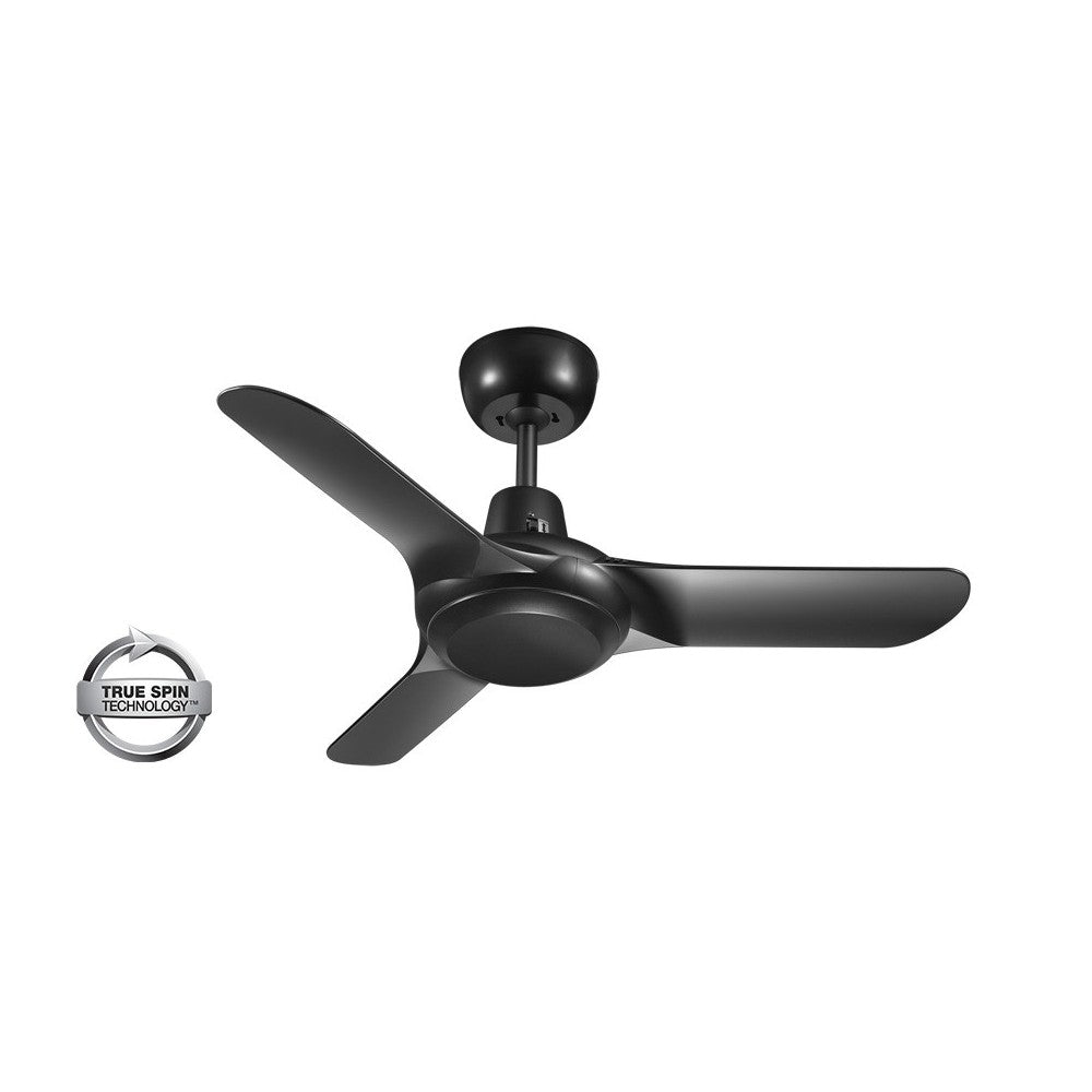 SPYDA - 36"/900mm Fully Moulded PC Composite 3 Blade Ceiling Fan in Matte Black - Indoor/Outdoor/Coastal SPY903BL Ventair