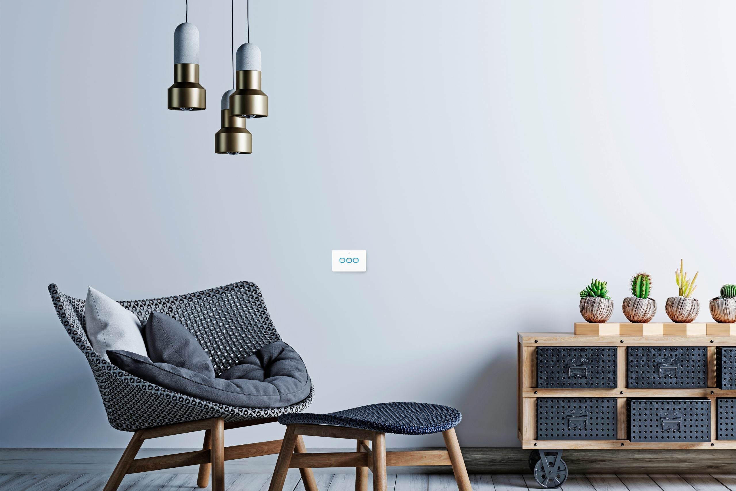 SMART TRIPLE GANG LIGHT WHITE - SSW03G-WIFI