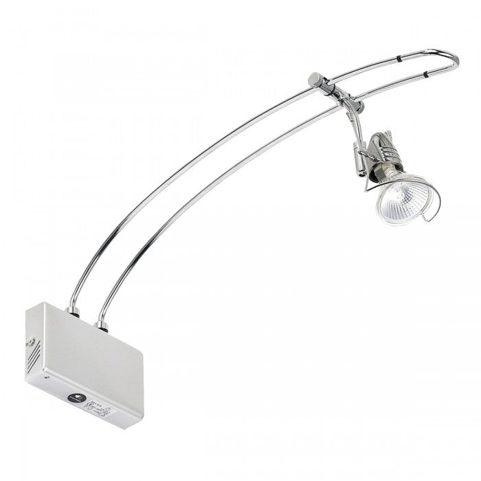 MR16 Single Adjustable Spotlight Silver/Grey, Chrome 50W ST-B1-CH Superlux