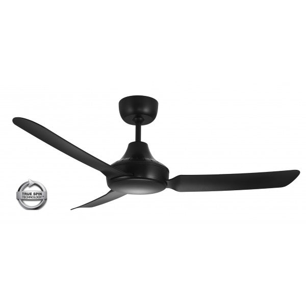 STANZA - 48"/1220mm Glass Fibre Composite 3 Blade Ceiling Fan - Black - Indoor/Covered Outdoor - STA1203BL