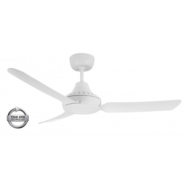 STANZA - 48"/1220mm Glass Fibre Composite 3 Blade Ceiling Fan - White - Indoor/Covered Outdoor - STA1203WH