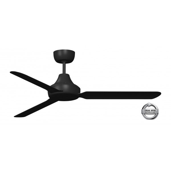 STANZA - 56"/1400mm Glass Fibre Composite 3 Blade Ceiling Fan - Black - Indoor/Covered Outdoor - STA1403BL