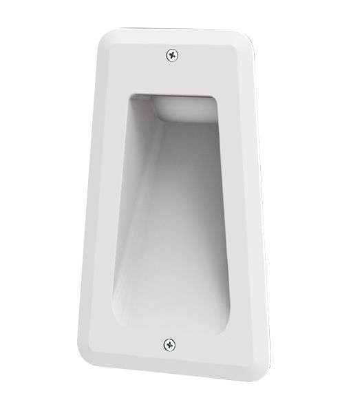 WALL LED 240V RECD MATT WH Alum Trapezium with PC Diffuser STE5 CLA Lighting