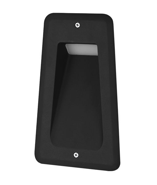 WALL LED 240V RECD BLK Alum Trapezium with PC Diffuser STE6 CLA Lighting