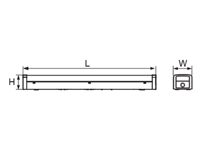 Black Body Stellar V 40w Modular LED Batten (IP20, DipSwitch, 5 Colour - 211024BK