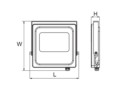 SupValite Floodlight Petite 5000K IP65 BK - 272503A