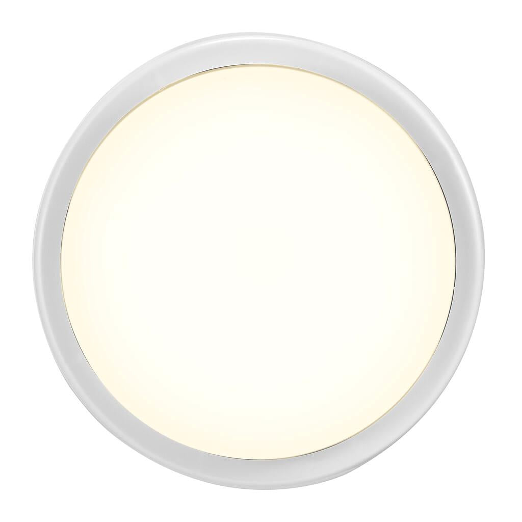 Cuba Bright Round Wall Plastic, Aluminium White, Opal - 2019171001