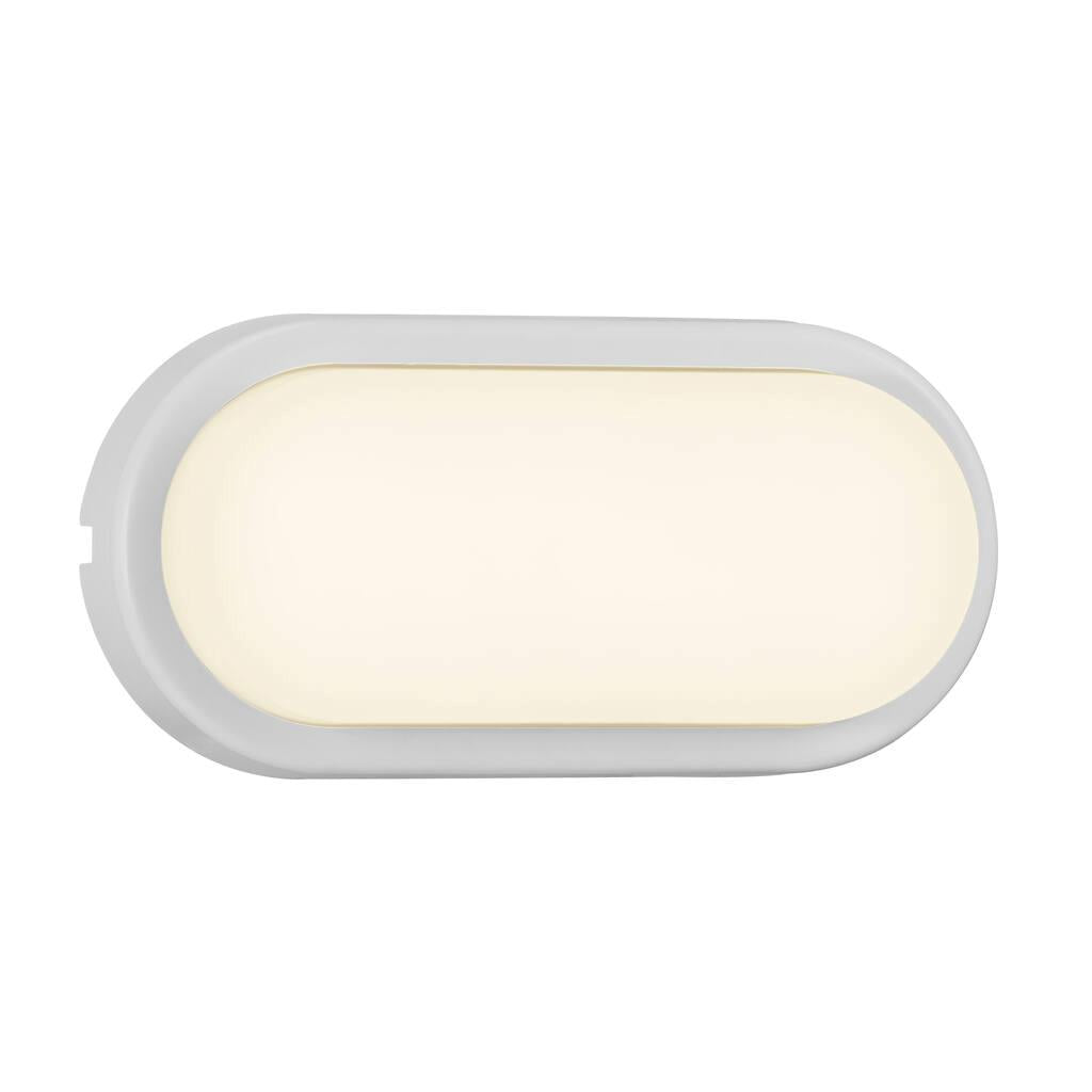 Cuba Bright Oval Wall Plastic, Aluminium White, Opal - 2019191001