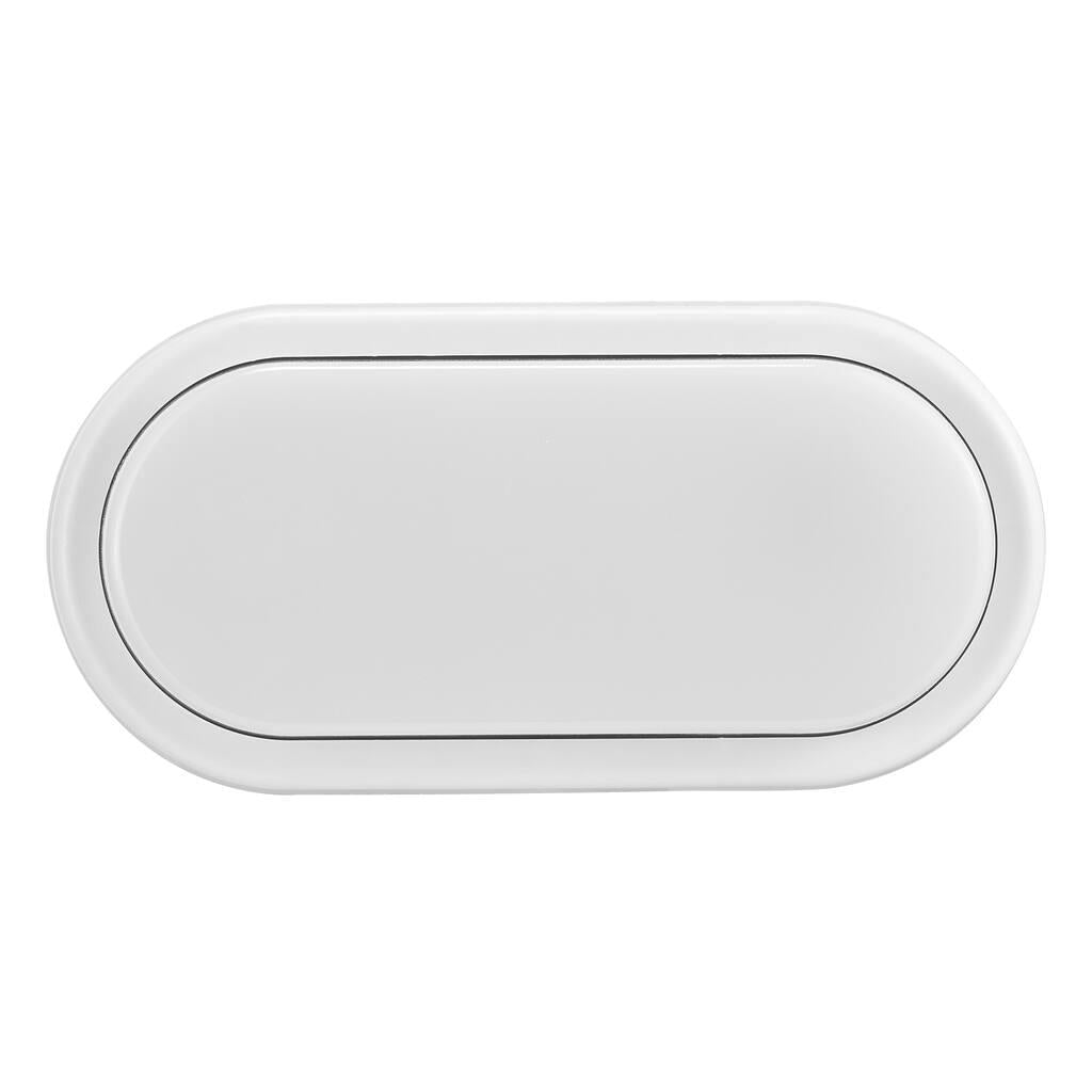 Cuba Bright Oval Wall Plastic, Aluminium White, Opal - 2019191001