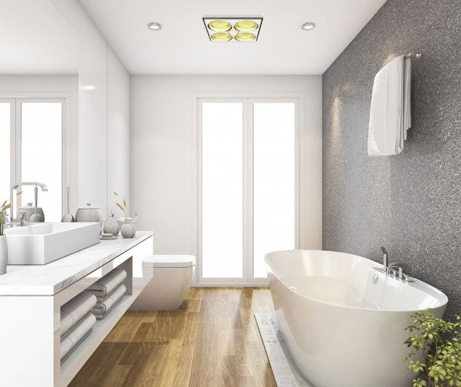IXL Prime 3 in 1 Bathroom Tastic with Exhaust Fan 4 x 275W Heat Lamps - 12309