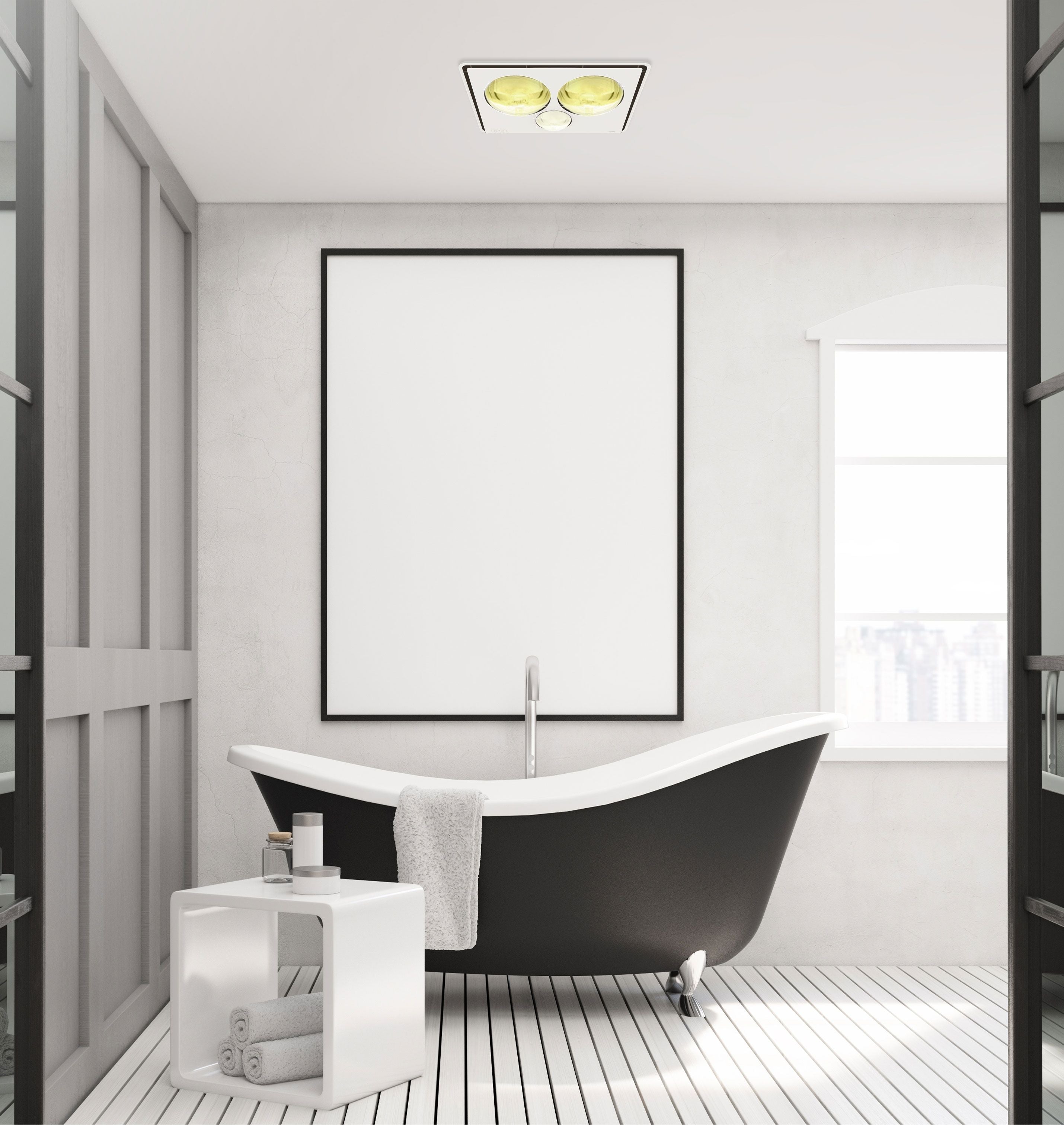 BATHROOM FAN LIGHT HEATER 3-IN-1 VIVID TRADE PACK (NO SWITCH ) (2 X 275W) 11463