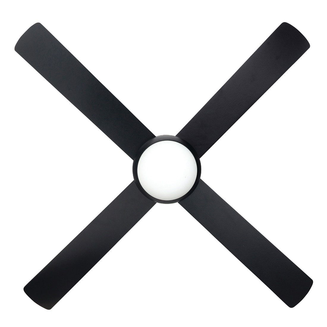 TEMPO 52" CEILING FAN WITH 2xE27 LIGHT - MATT BLACK - 20915/06