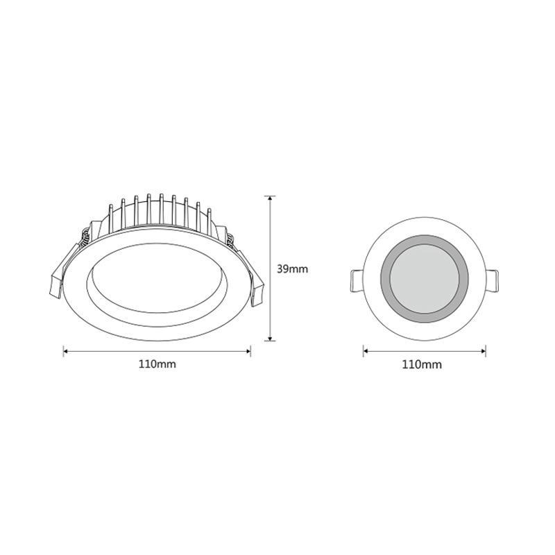 Tradetec Titan CCT LED Downlight 10W White Dimmable in White (3k/4k/5k) Martec Lighting - TLTD34510WD