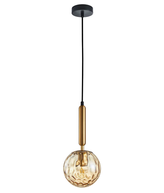 Interior Bronze Amber Spherical Glass Pendant Lights TRATTINO1