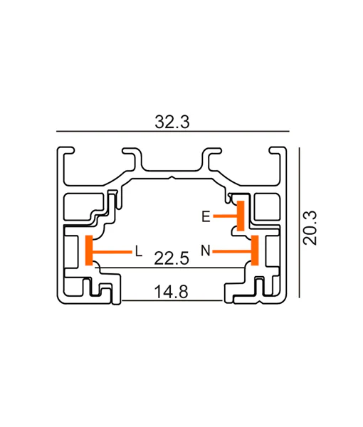3 Wire 2m Circuit Universal Tracks TRK1BL2M